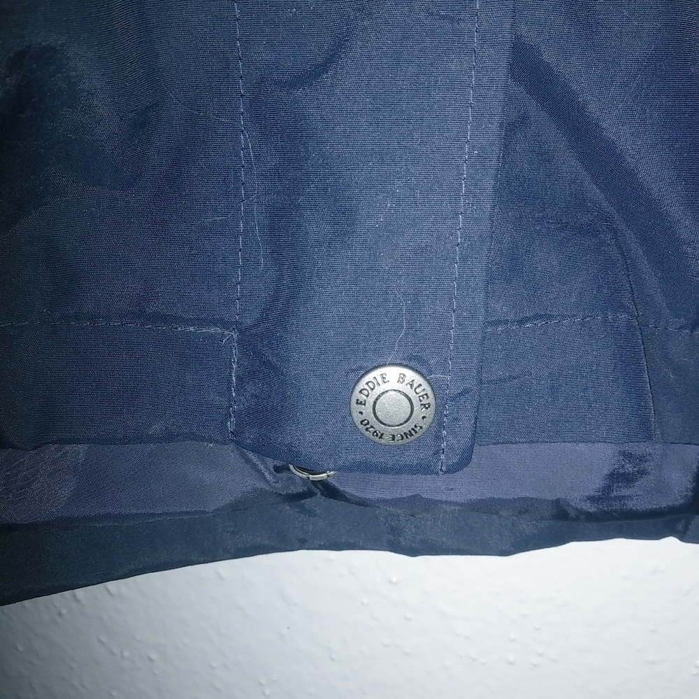 Eddie Bauer XXL Mens Water Resistant Snap Zip Front Hooded Nylon Jacket - Picture 6 of 12
